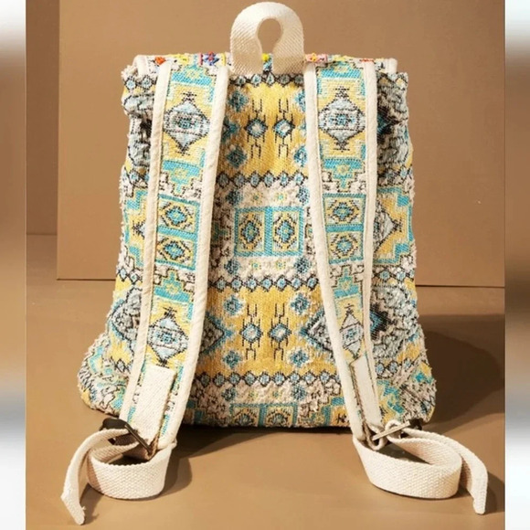 Ruggine Boho Embroidered Beaded Jacquard Backpack New main image 4
